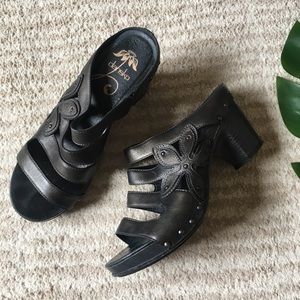 Dansko Leather Heeled Sandals 38